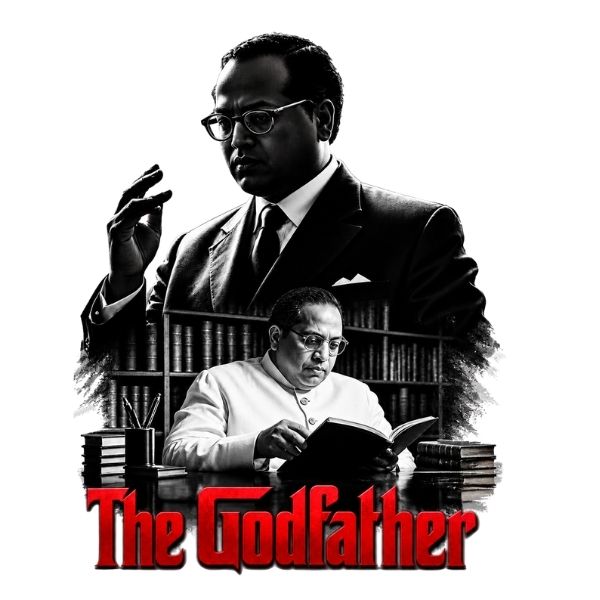 VIBETARA | Godfather Style Black & White T-Shirt | Bold Graphic Printed Tee | Oversized Tshirt