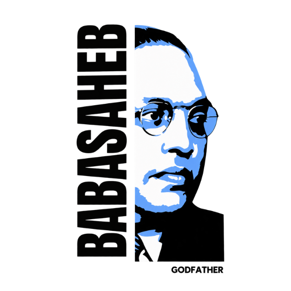 Babasaheb Ambedkar Godfather T-Shirt | Premium Cotton Round Neck Half Sleeve Graphic Tee