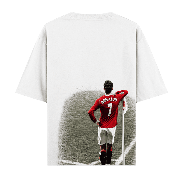 Vibetara-Champion Mindset Ronaldo 7 Oversized T-Shirt | Motivational Football Graphic Tee