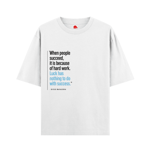 Vibetara-Maradona Legacy Quote Oversized T-Shirt | Vintage Football Inspiration Tee
