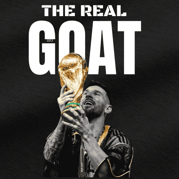 Vibetara-The Real GOAT Football Oversized T-Shirt | Champion Tribute Graphic Tee
