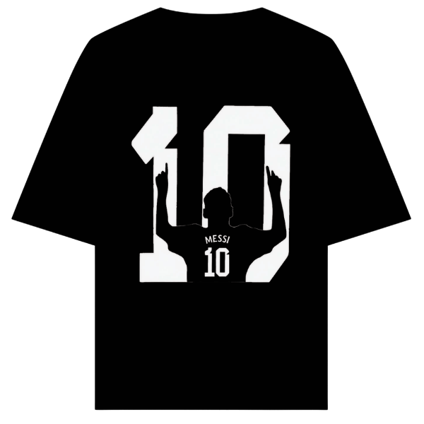 Vibetara-Messi 10 Legacy Oversized T-Shirt | Football Tribute Graphic Tee