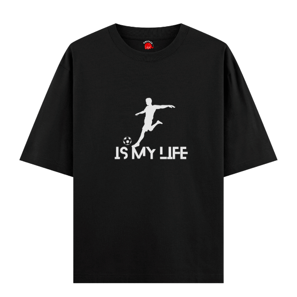 Vibetara-Football Is My Life Oversized T-Shirt | Passion Graphic Sports Tee
