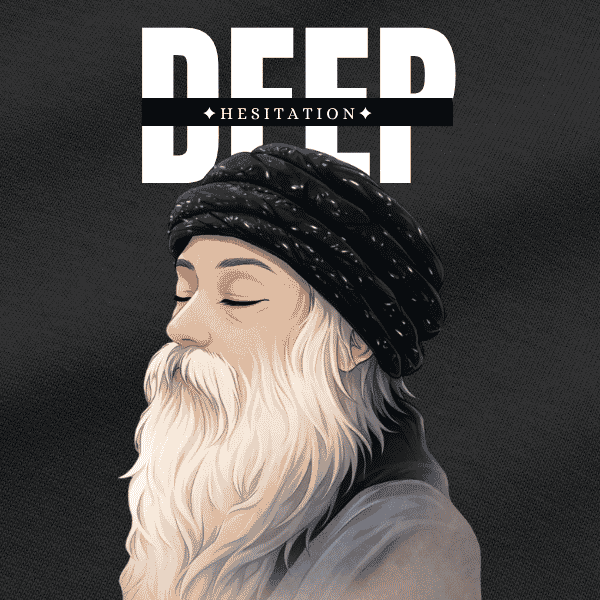 Vibetara-Deep Without Hesitation T-Shirt | Spiritual Minimal Graphic Tee with Meditative Art
