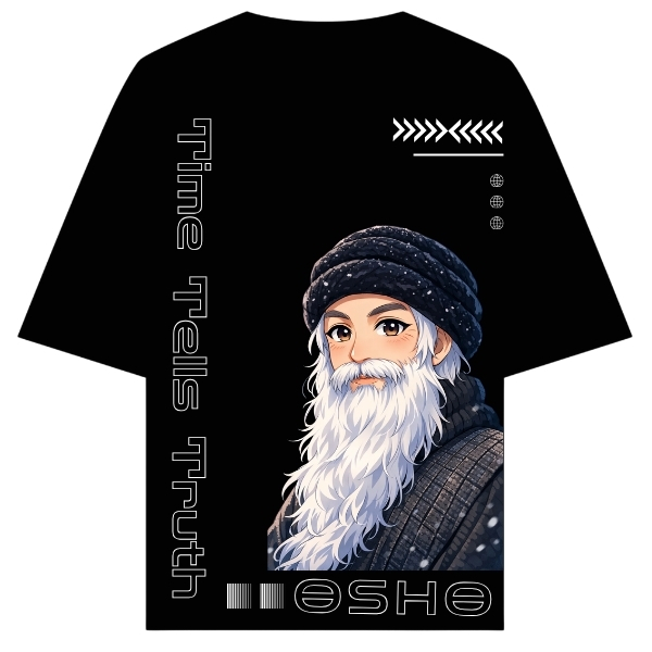 Vibetara- OSHO Anime Aesthetic Spiritual Zen Graphic T-Shirt | Urban Aura Fit | Oversixed & Regular