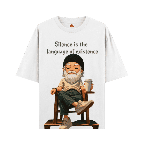 Vibetara-Anime Chill Vibes T-Shirt | “Silence is the Language of Existence” Aesthetic Graphic Tee