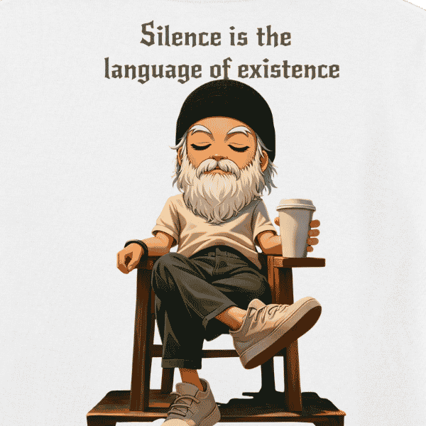Vibetara-Anime Chill Vibes T-Shirt | “Silence is the Language of Existence” Aesthetic Graphic Tee