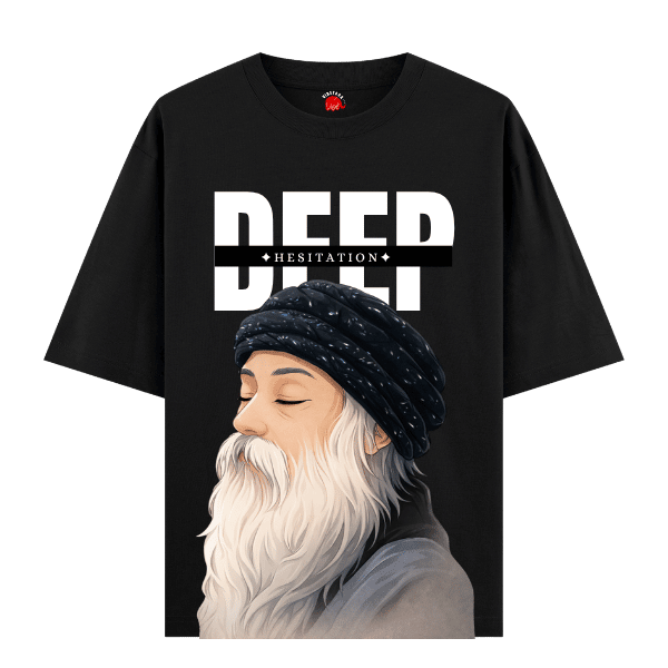 Vibetara-Deep Without Hesitation T-Shirt | Spiritual Minimal Graphic Tee with Meditative Art