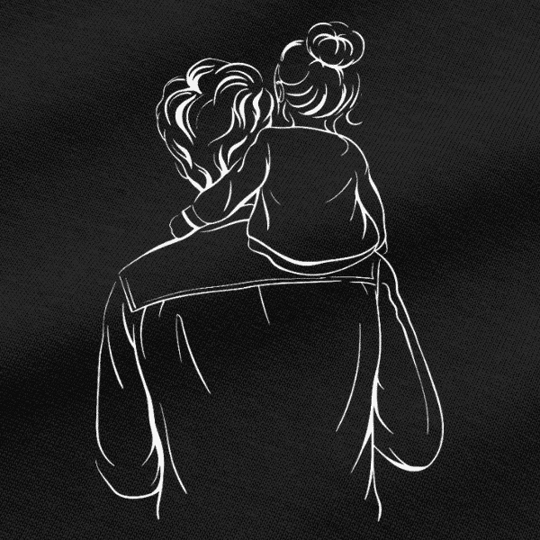 Vibetara-Parent Child Bond Graphic Oversized T-Shirt for Men & Women | Family Love Printed Tee