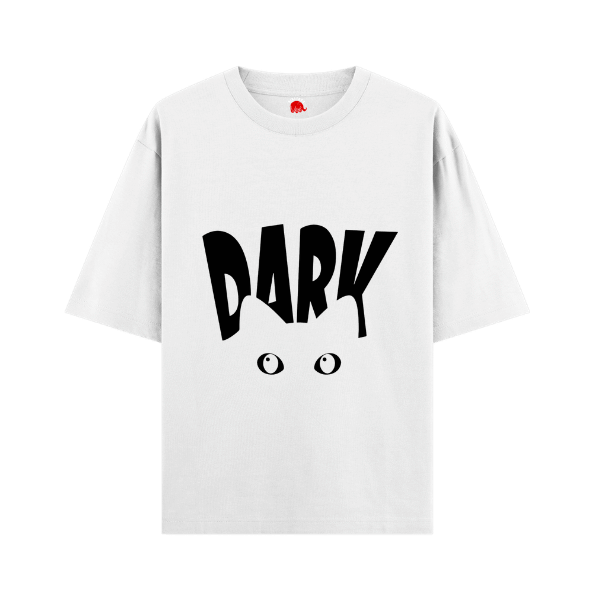 Vibetara-Dark Typography Graphic Oversized T-Shirt for Men & Women | Minimal Aesthetic Printed Tee