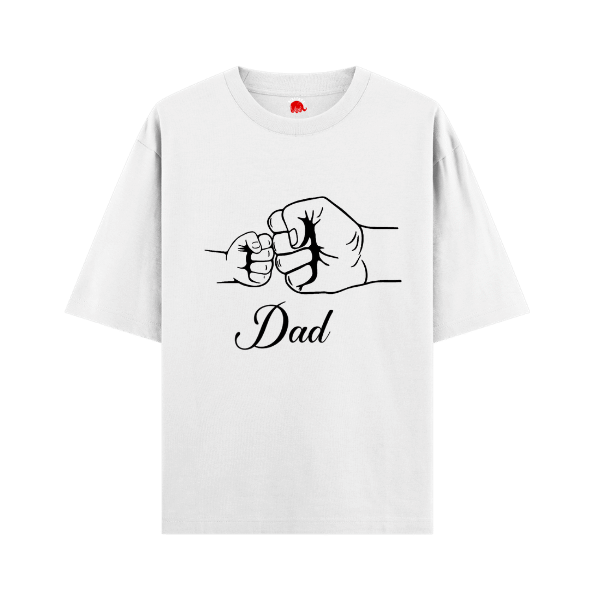 Vibetara-Dad Love Graphic Oversized T-Shirt for Men & Women | Father Bond Printed Tee