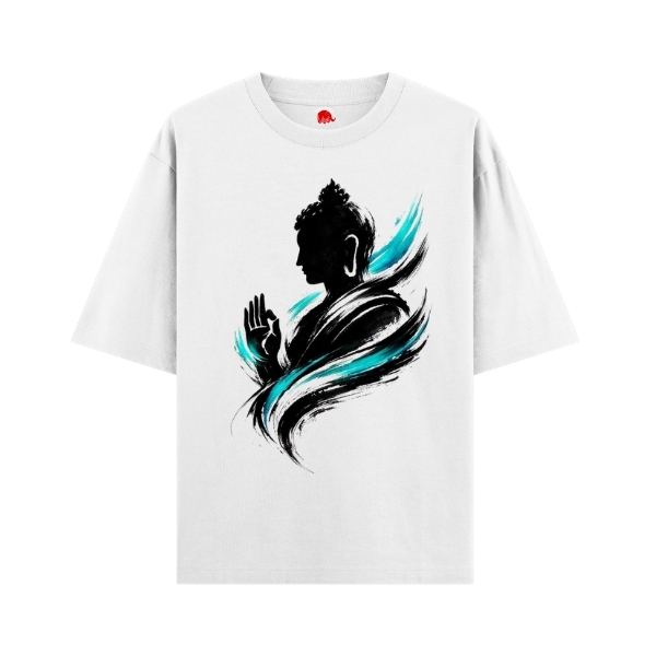 Abstract Buddha Art oversized Fit T-Shirt | Stylish Spiritual Design